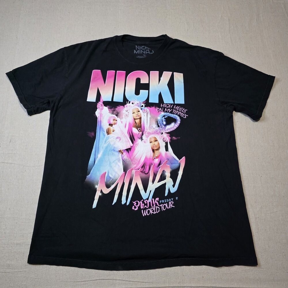 Nicki Minaj Pink Friday 2 World Tour Concert Graphic Tee Shirt Tagless Size XL